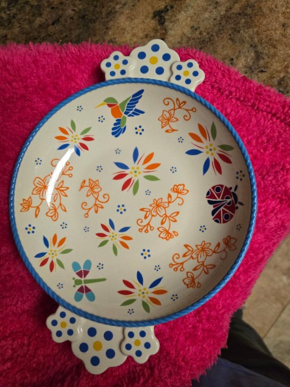 Temp-tations 16oz Serving Bowl with Handles - Seasonal Garden
